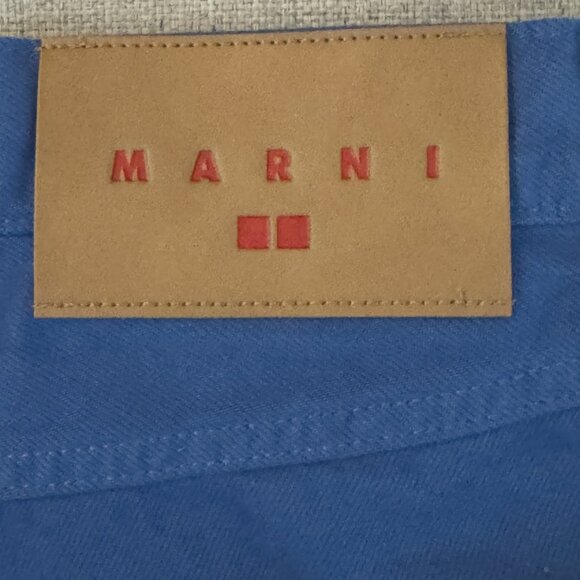 UNIQLO x MARNI 5-Pocket High Rise Baggy Denim Jeans, 100% Cotton, Cobalt Blue - Picture 10 of 15